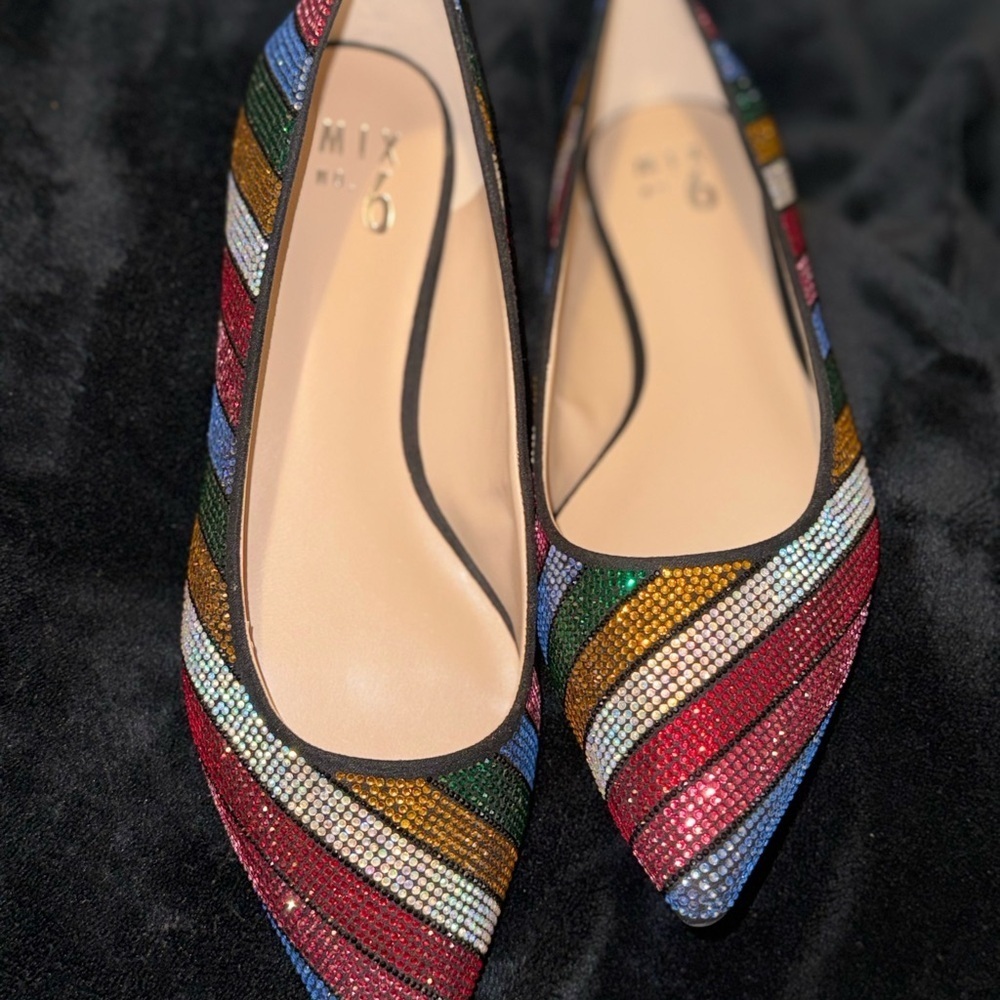 Mix No. 6 Colorful Striped Women's Flats - Picture 3 of 11
